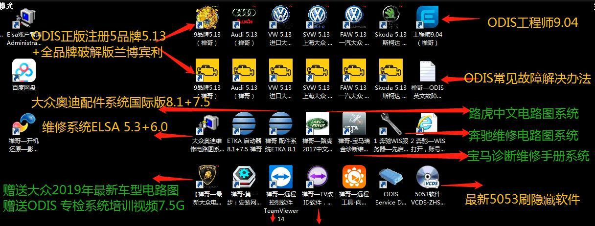 📂大众奥迪 | 专检 2019年 工程师ODIS-E 9代9.22【免注册机+安装教程+证书+补丁】大众奥迪斯柯达兰博宾利 (28G)