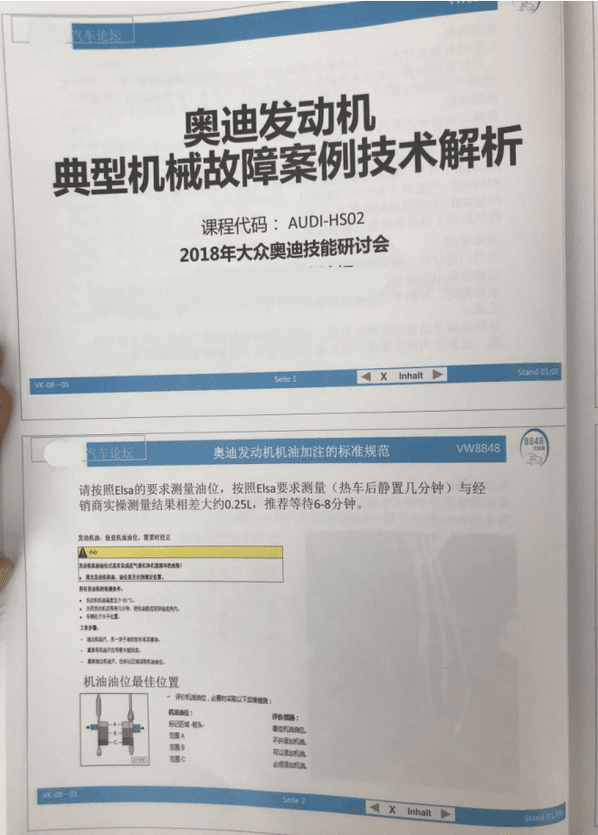 ✅[Free.免费] 大众奥迪 | ODIS专检 发动机 方向机故障维修 汽修技师维修技能手册 诊断 工程师（500页60M）