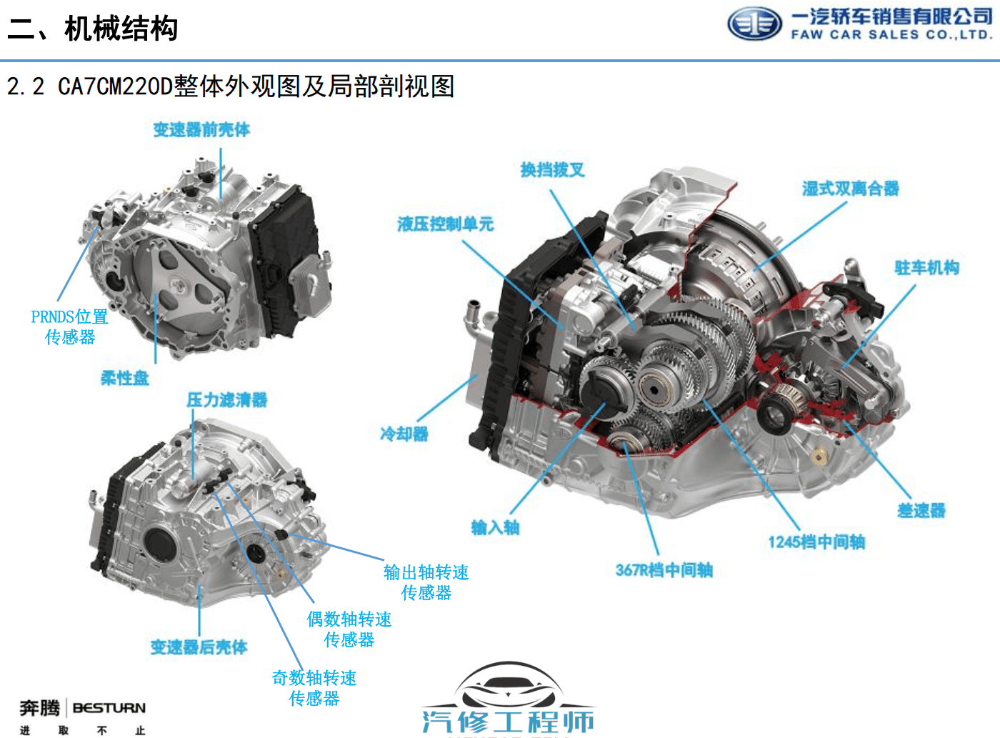 ✅[Free.免费] 一汽 | 奔腾原厂培训技术资料课件-T77 B90 B70技术培训 发动机底盘电气（200M）