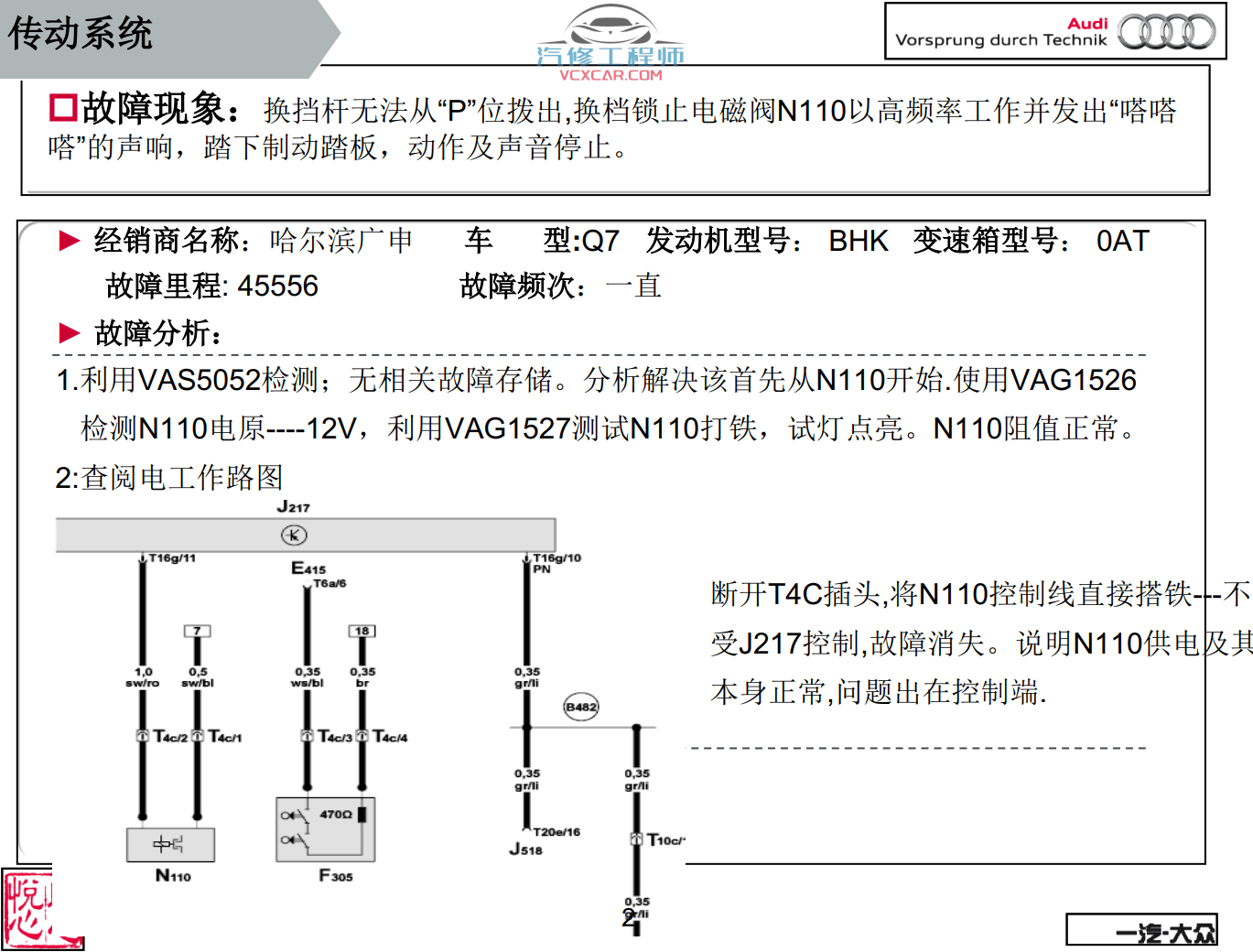 ✅[Free.免费] 奥迪 | Audi原厂SOST 技术培训—2010年2009年第1、2期 内部资料 故障案例（200M）