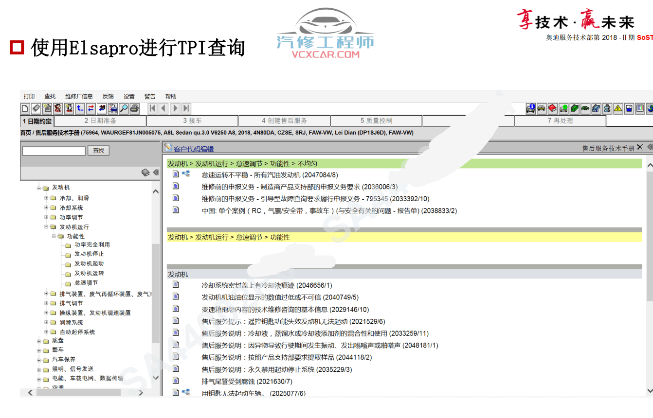 📂奥迪 | Audi原厂SOST 技术培训—2018年第1、2期 内部资料 故障案例（1.74G）