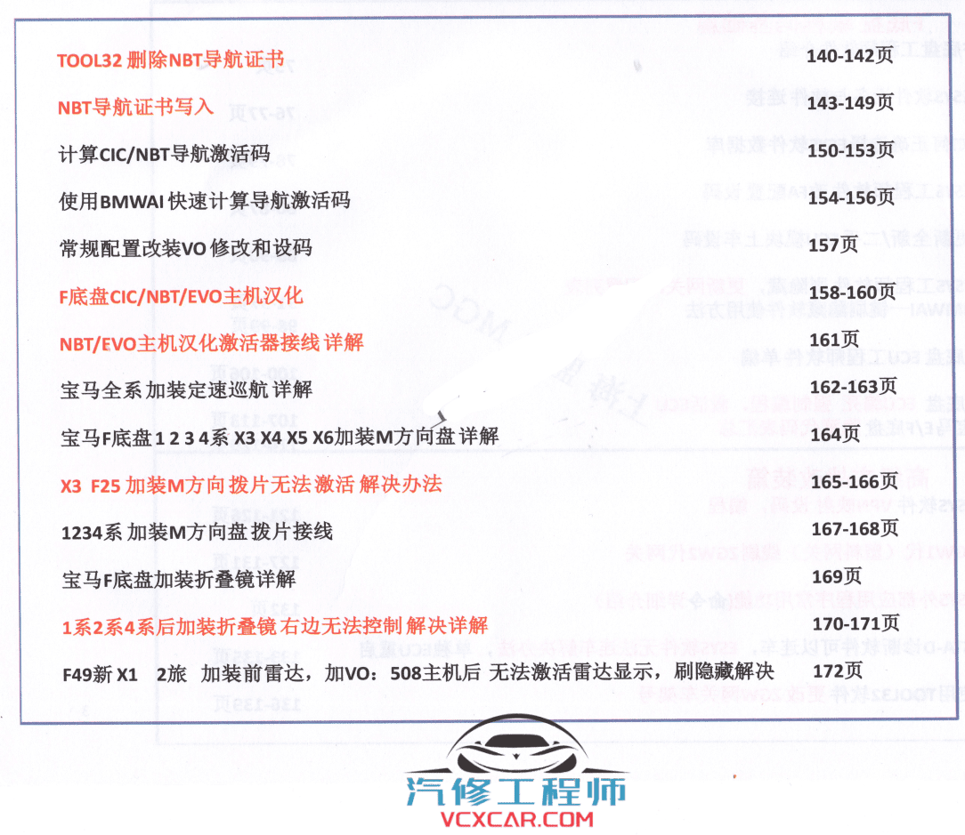 📂宝马BMW | 工程师教程 2019年 MG版:宝马工程师实战培训教程 (230页 1.7G)