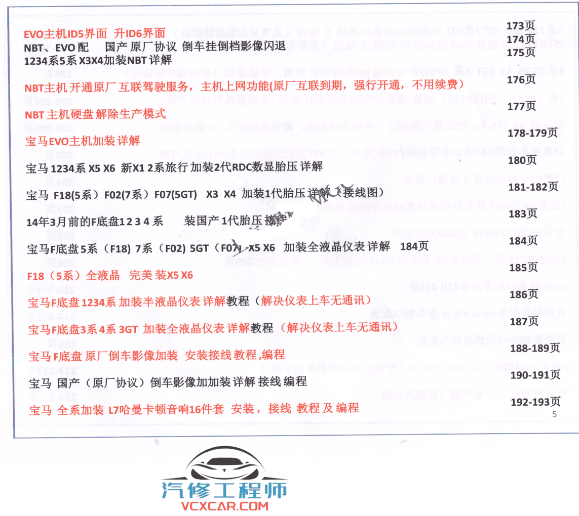 📂宝马BMW | 工程师教程 2019年 MG版:宝马工程师实战培训教程 (230页 1.7G)