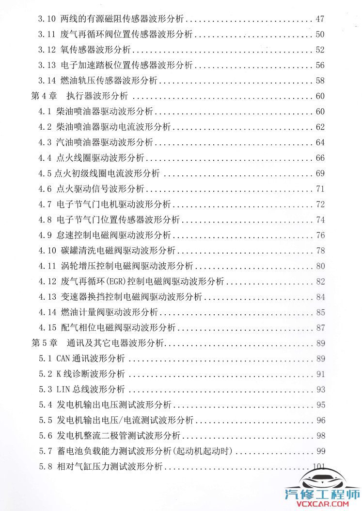 📂电子电路 | 波形分析 满MZH：汽车传感器 执行器波形分析手册 电子书籍（130页274M）