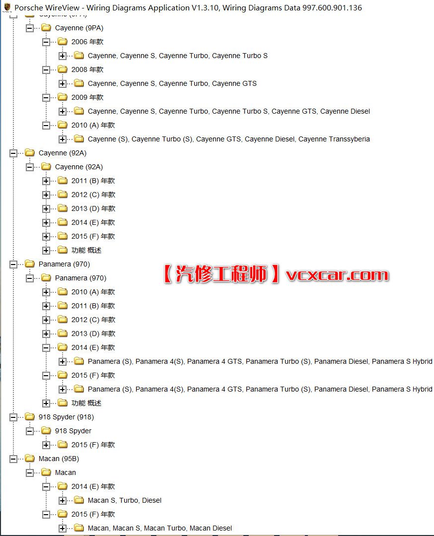 📂保时捷 Porsche | 电路图 2015年版 WDS中文版 电路图单机离线查询系统【汉化补丁+安装教程】(222M)