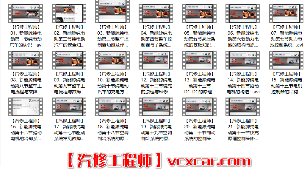 📂新能源 | 培训课程 2018年 YXT版:新能源 班收费课程 纯电动汽车原理 控制器原理 动力电池 快充慢充 驱动电机(27.3G)