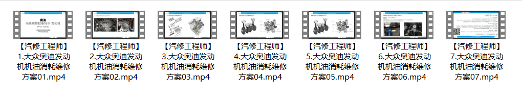 📂大众奥迪 | 培训课程 ODIS诊断系统 工程师系统 电路图基础 发动机 方向机 燃油系统 转向机等技术培训课程 56集(6.4G)