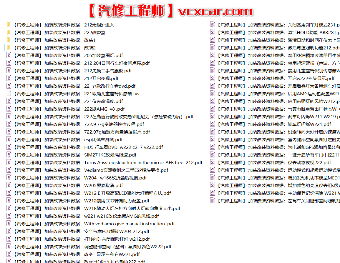 📂奔驰 | Benz 工程师 加装 改装 激活 禁用 教程方法资料 02 (126份)