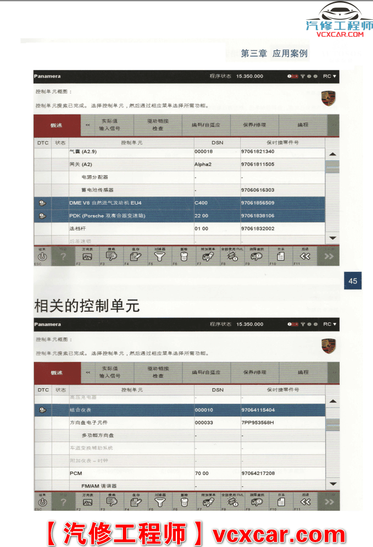 📂保时捷 | Porsche 专检诊断+工程师 刷隐藏加装改装 电路 保养 教程教材案例(128页234M)