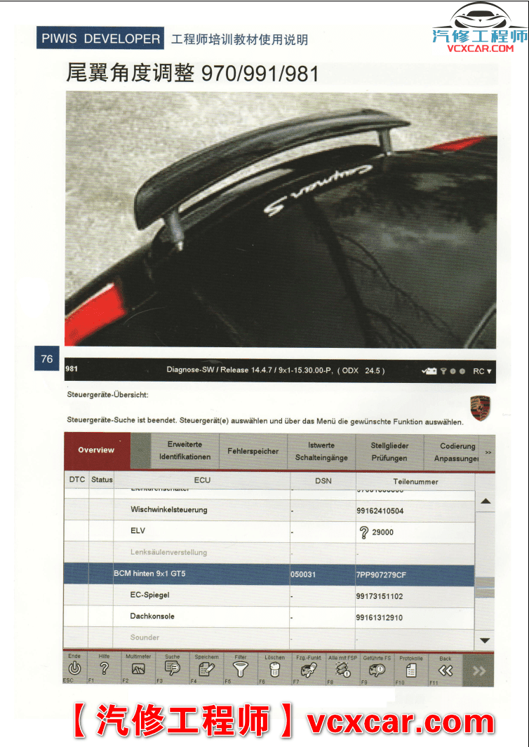 📂保时捷 | Porsche 专检诊断+工程师 刷隐藏加装改装 电路 保养 教程教材案例(128页234M)