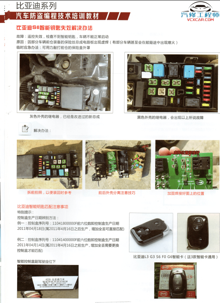 📂防盗编程 | 钥匙匹配 2017年 德系美系日系国产 汽车防盗编程 钥匙匹配技术培训教材(230页 1G)