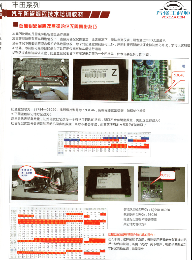 📂防盗编程 | 钥匙匹配 2017年 德系美系日系国产 汽车防盗编程 钥匙匹配技术培训教材（230页 1G）