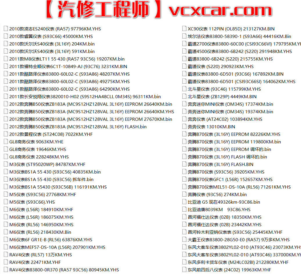 📂电子防盗 | 钥匙匹配 2021年 大众奥迪奔驰宝马福特丰田电子防盗 钥匙匹配 仪表修改 VIP内部培训视频 16周课程(20G)