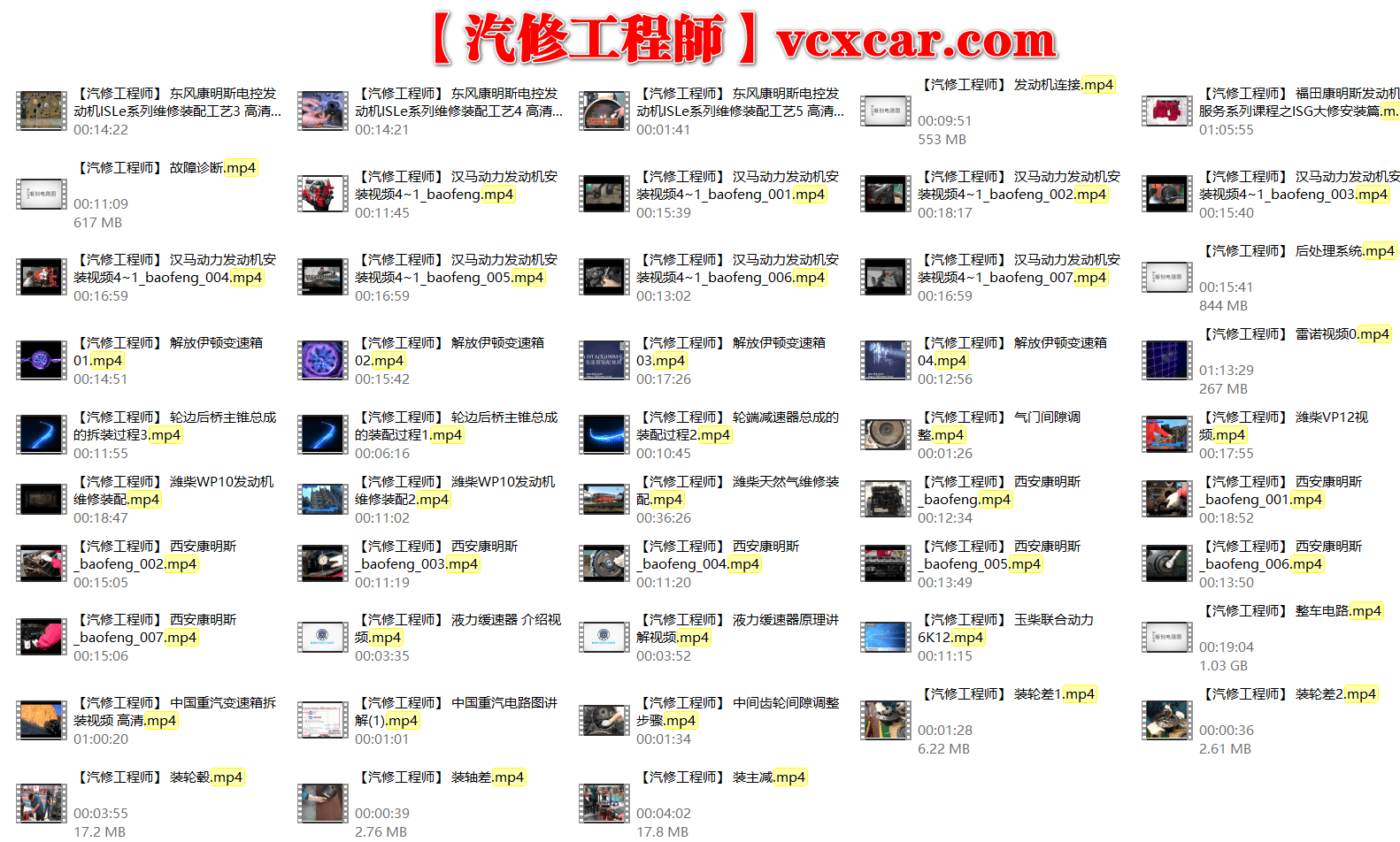 📂柴油车 | 整理1：国四国五 发动机变速箱气门 潍柴锡柴玉柴康明斯日野雷诺 培训视频+维修+电路图+端子图+故障案例资料（52G）