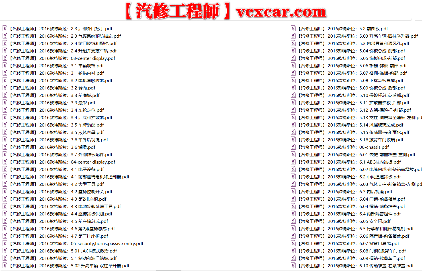 📂特斯拉 | Telsa 2019~2015年 特斯拉 高压技术培训+Model电路图+维修手册 打包整理(中英文)
