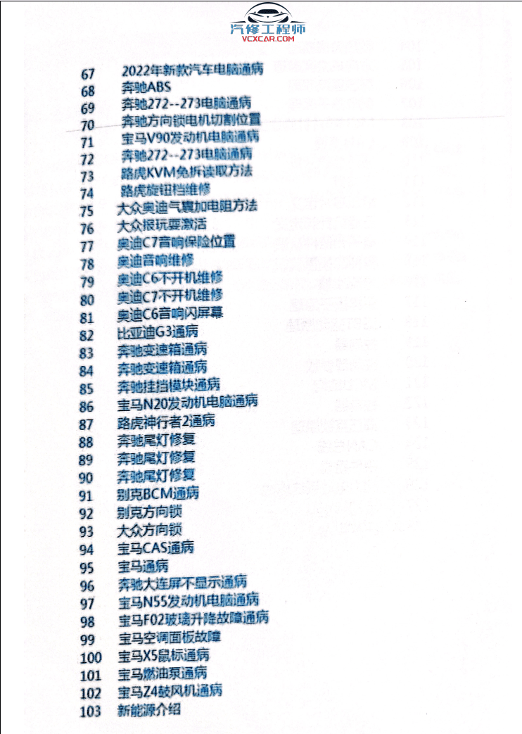 📂汽车电脑 | 通病 2023年 新款车三合一发动机变速箱电脑通病 多媒体 主机 导航 音响 新能源通病维修手册 (134页)