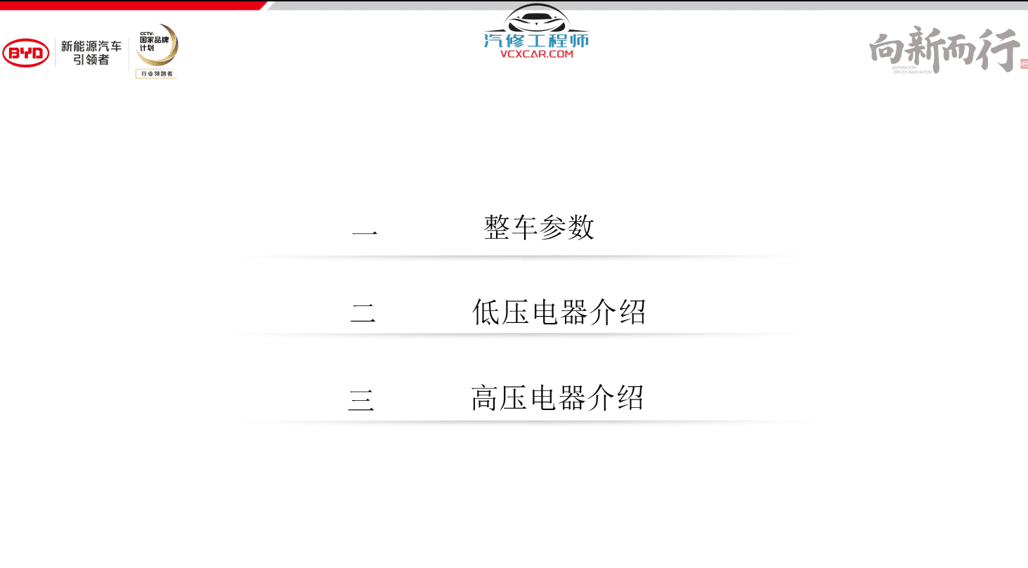 📂比亚迪BYD | 原厂培训 2017前 新能源: 秦 唐 宋 元 E纯电+混动+燃油 技术培训资料教程 01（6G）