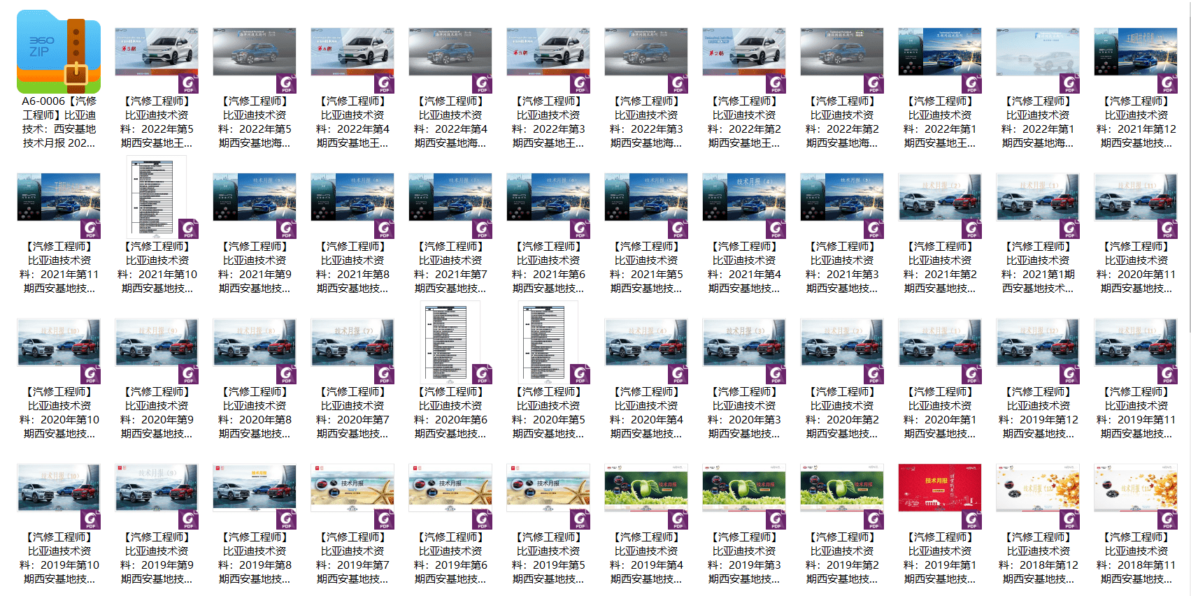 🎓[SVIP·积分] 比亚迪BYD | 故障案例 2022~2015年 新能源+混动+燃油车 技术通报 故障案例 01(1.6G 91份)