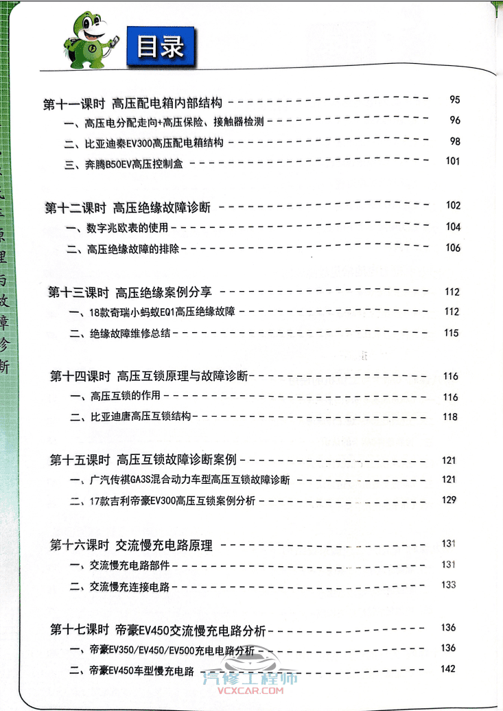 📂新能源 | 教程 2022年 ZH版 新能源+电动+混动 汽车原理与故障诊断: 高压 电池 电路 电机 控制器故障案例（284页）