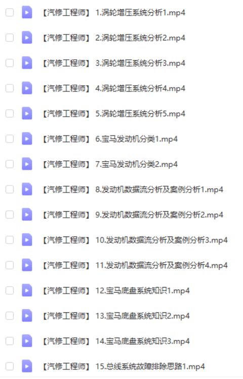 📂宝马 | 课程 2022年 宝马 VIP课程 原厂理论课程(64节课 32.6G)