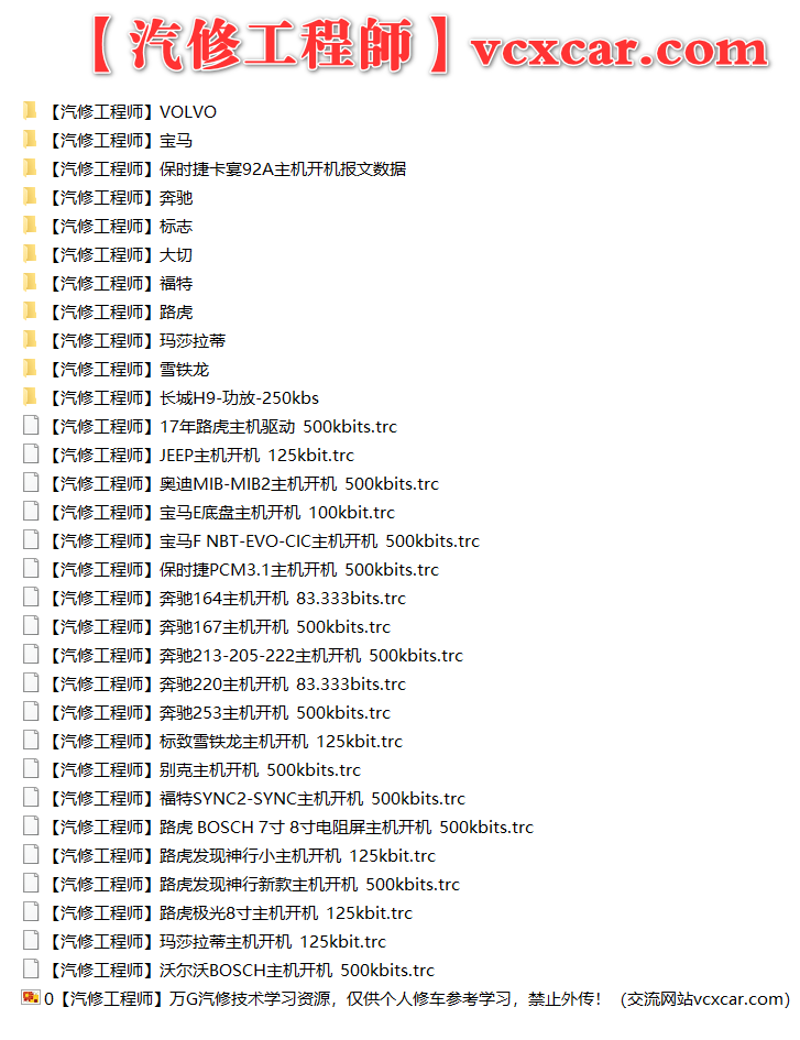 📂综合数据 | CAN报文数据 开机驱动 开机指令 新能源 方向机 仪表 音响 分析软件（2.24G）