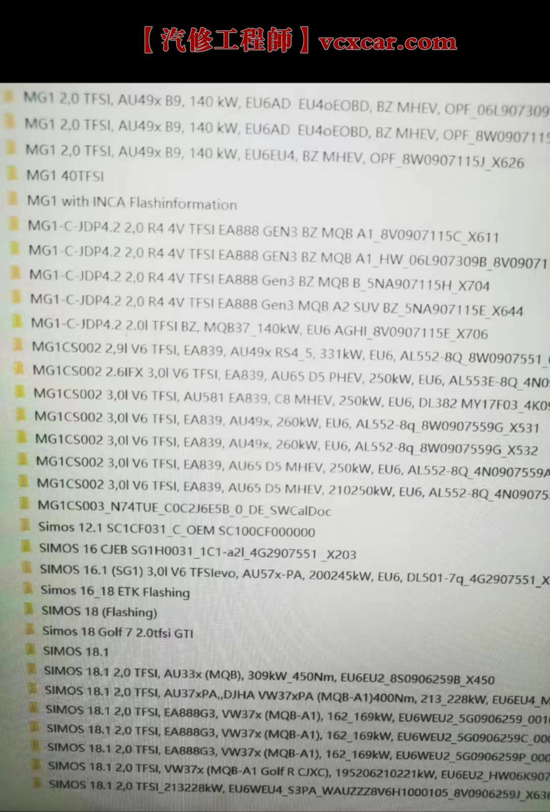 🟥[SVIP·专享] 大众奥迪 | 刷动力升级 ECU数据标定 Winols调教数据 最新Damos A2l Mpack（14G）