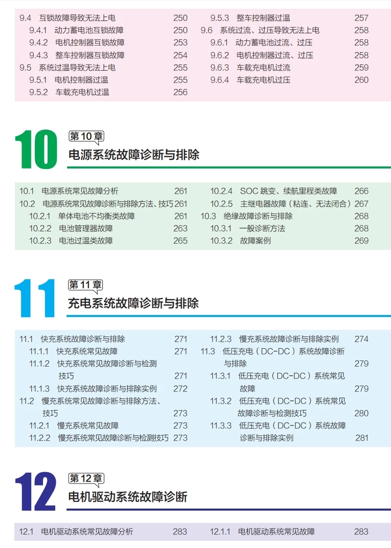📂新能源 | 书籍 2023.9 电动汽车维修手册(全彩图解+视频教学)_363页（39M）[电子 电路 电源 充电 驱动 底盘 空调 辅助]