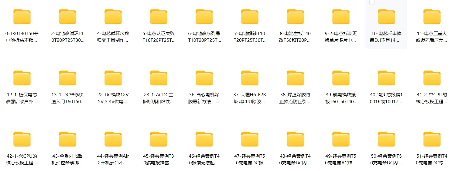 🟥[SVIP·专享] 无人机系列 | 大疆DJ 各类机型维修技术课程+电路图+故障案例 超详细资料（75G）（2025.4.15更新）