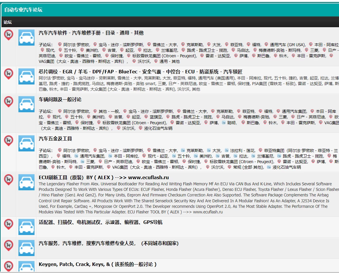 🟥[SVIP·专享] 全球汽修技术网站Top20 2025.7 国内外·汽修技术+课程资料+软件工具+技术解决方案 网站论坛统计（后续更新）