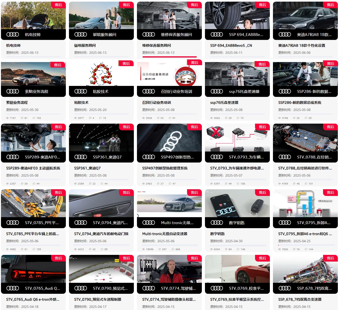 🔥🈴【刺 · 第5季】2025.9.1〔奥迪Audi〕〔原厂内部〕〔核心技术〕〔全部培训课程〕满300人开