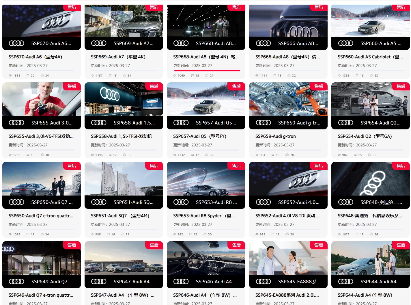 🔥🈴【刺 · 第5季】2025.9.1〔奥迪Audi〕〔原厂内部〕〔核心技术〕〔全部培训课程〕满300人开