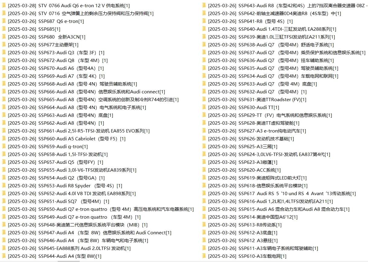 🔥🈴【刺 · 第5季】2025.9.1〔奥迪Audi〕〔原厂内部〕〔核心技术〕〔全部培训课程〕满300人开