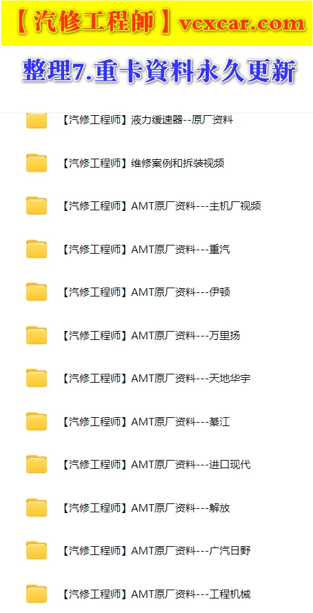 📂柴油车 | 资料 整理7：重卡变速箱缓速器原厂资料 故障案例整理（1300份 25G）