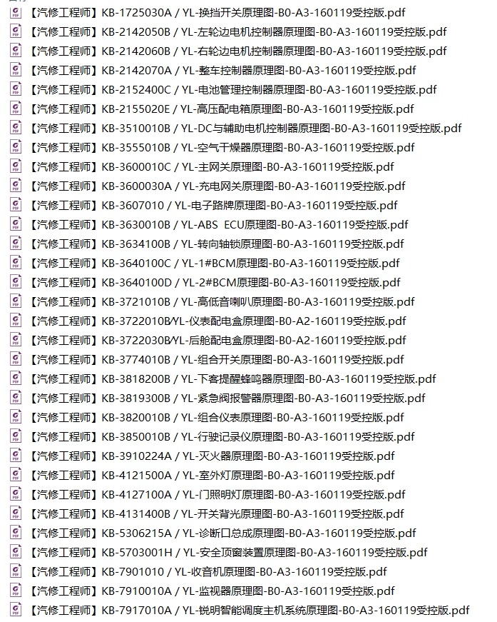 📂新能源 | 客车 原厂技术培训5：比亚迪+海格+南京金龙 结构原理图+故障+维护（500M）