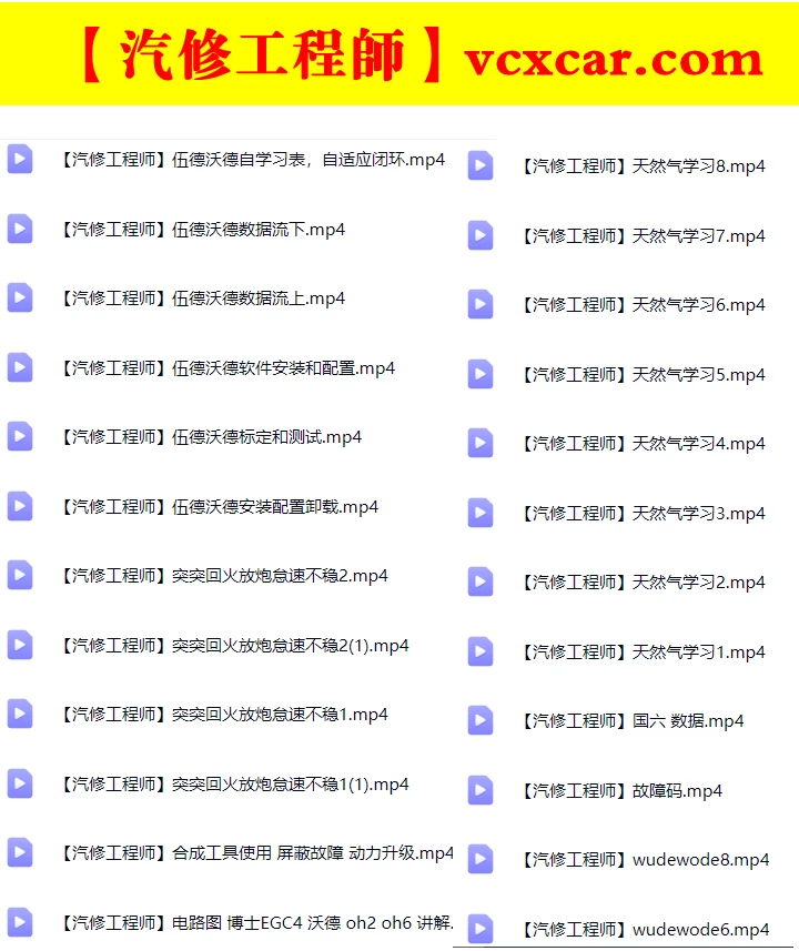 🎓[SVIP·积分] 重卡 | 资料 整理14：汇集10套 重卡天然气 数据优化 动力升级 诊断编程 故障案例 资深修车 维修课程（4000份 130G）