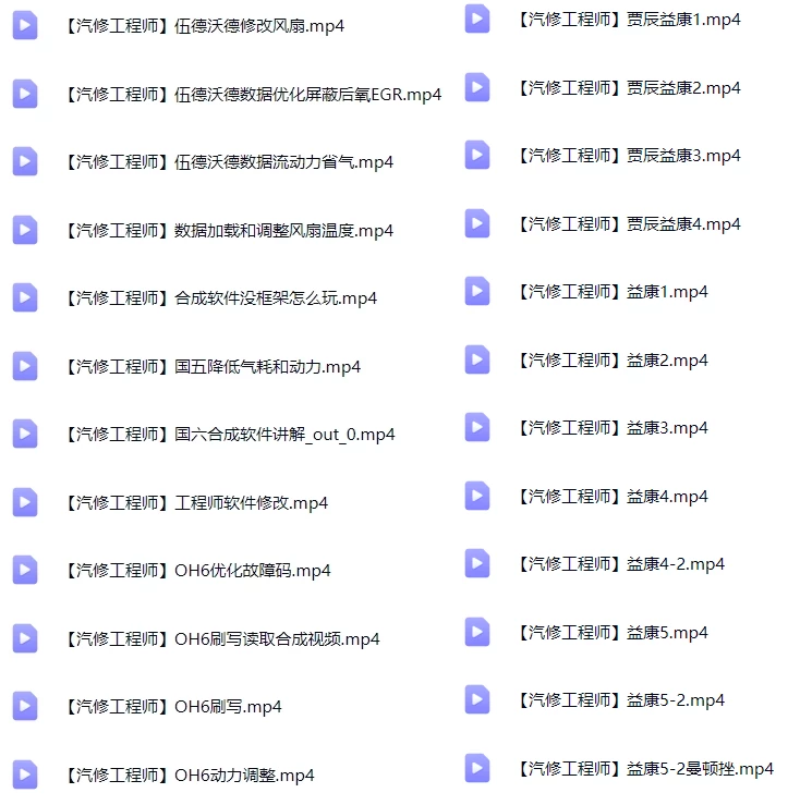 🎓[SVIP·积分] 重卡 | 资料 整理14：汇集10套 重卡天然气 数据优化 动力升级 诊断编程 故障案例 资深修车 维修课程（4000份 130G）