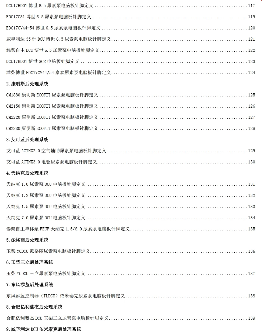 📂柴油车 | 资料 整理16：63套国六货车整车电气原理图+针脚定义图+维修手册+电路图 [重汽 福田 江铃 东风 解放 大运]（120份 800M）