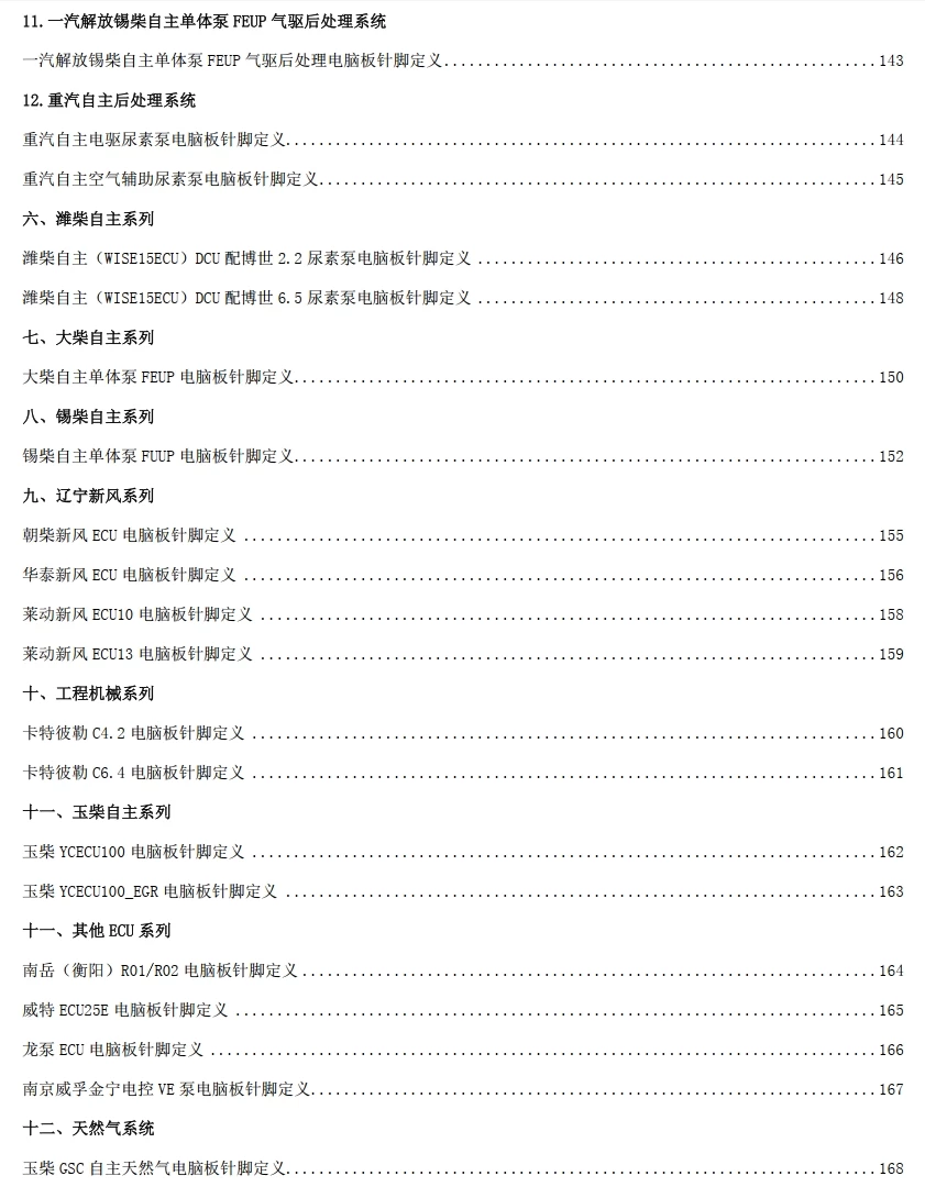 📂柴油车 | 资料 整理16：63套国六货车整车电气原理图+针脚定义图+维修手册+电路图 [重汽 福田 江铃 东风 解放 大运]（120份 800M）