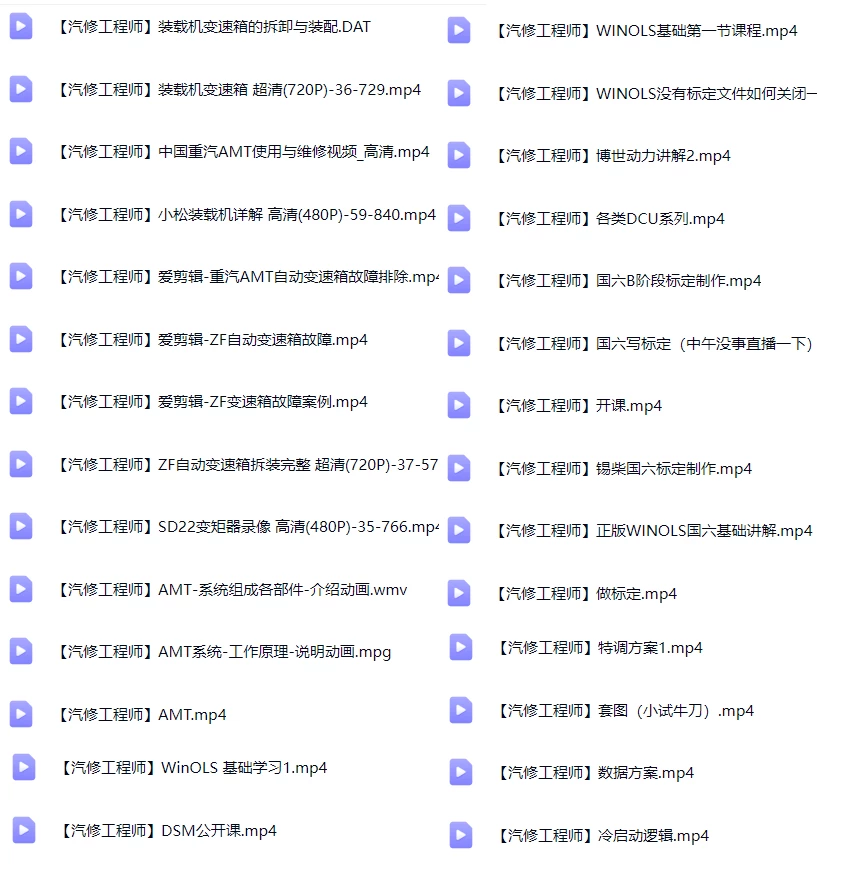 🟥[SVIP·专享] 柴油车资料 整理18：2024重卡货车维修资料大全 自动变速箱+缓速器维修资料大全（3600份 112G）