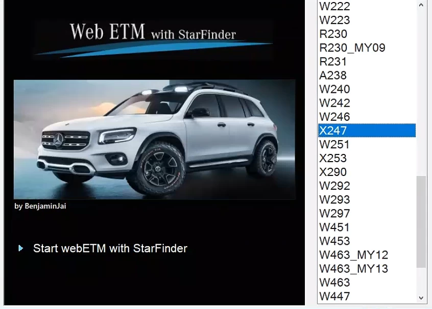 📂奔驰Benz | 元件位置 2025年最新 奔驰元件位置查询系统StarFinder webETM 2025+SDmedia（25G）