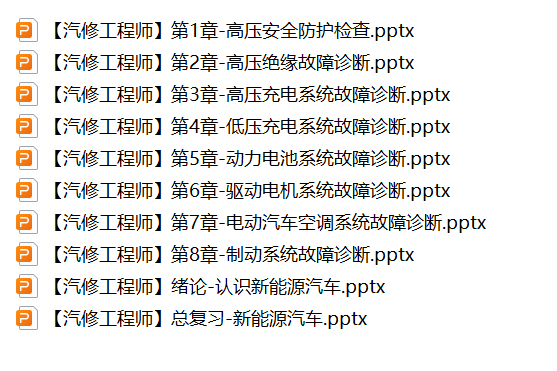 📂新能源 | 大学课程(4) 2026 新能源汽车 制动+空调+机电+充电+绝缘等系统故障诊断 PPT课件（50M）