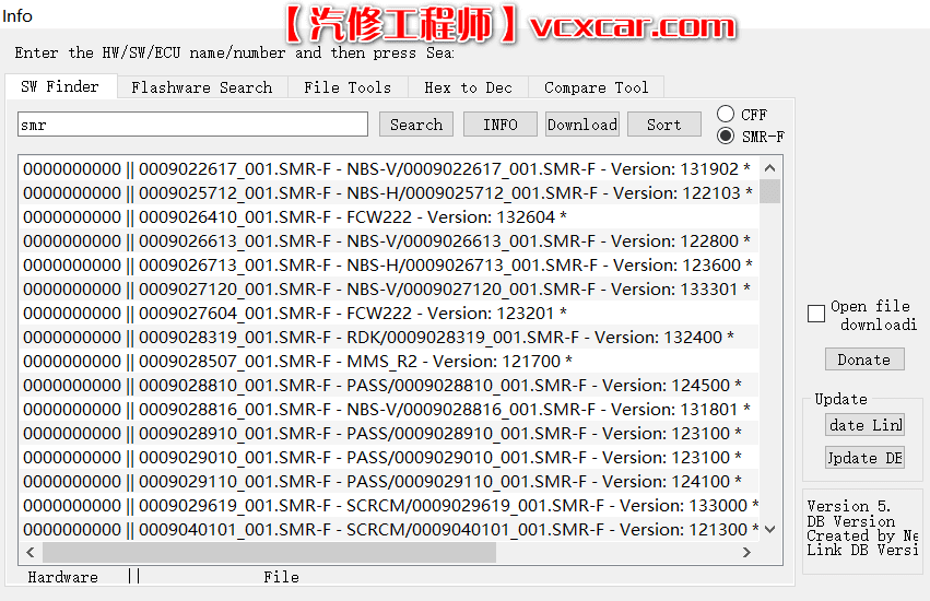 📂奔驰Benz | 编程数据 编程文件在线下载器SW Finder 搜索下载 不同权限编程文件CFF SMR-F x86x64对应系统版本