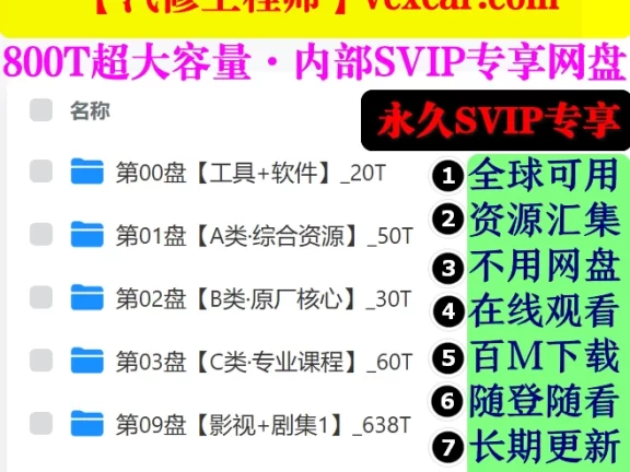 [置顶]♠【全球可用】800T·超级内部技术共享网盘 · 永久更新 · 内部平台 · 在线观看 · 百M下载 · 无需网盘会员
