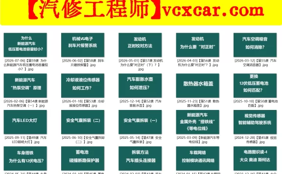 📂2026年 燃油车+新能源车 车身电路基础 控制电路 系统原理 课程_59节（1.5G）